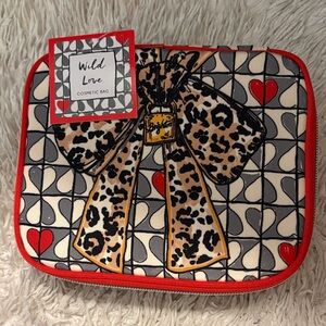 Betsey Johnson Wild Love Leopard Bow Cosmetic Bag